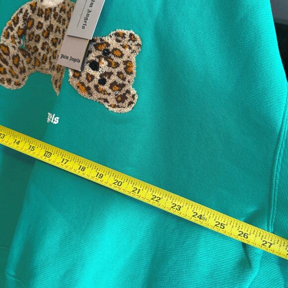 •NEW• Palm Angels Leopard Kill The Bear Green Crew Sweat • Medium (oversized) - Picture 6 of 16